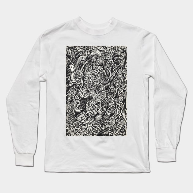 Enter! The Microdot Man Long Sleeve T-Shirt by Backbrain